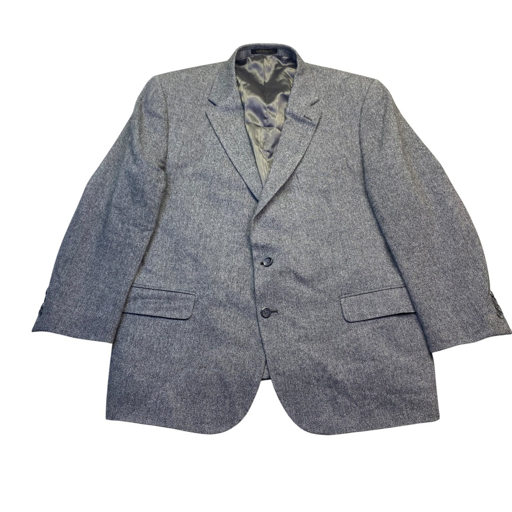 Jos A Bank Reserve Blazer 48R Grey Wool Cashmere Lanificio Campore Sport Coat
